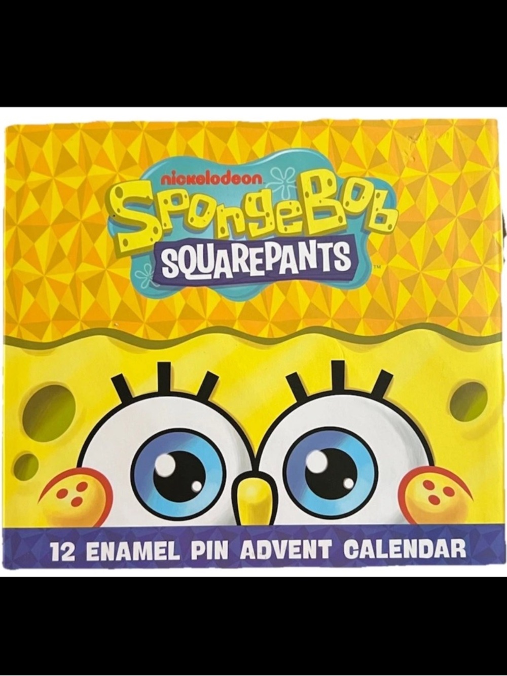 Nickelodeon SpongeBob SquarePants Yellow and Blue Enamel Pin Advent Box